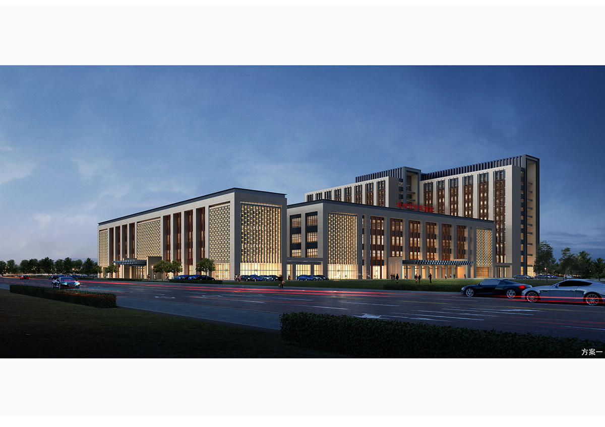 山东沂南中医院建筑方案设计-上海仑城建筑规划设计事务所